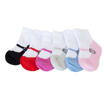 Baby Socks Mary-Jane 6 Pack (0-12 Months) | SKEANIE