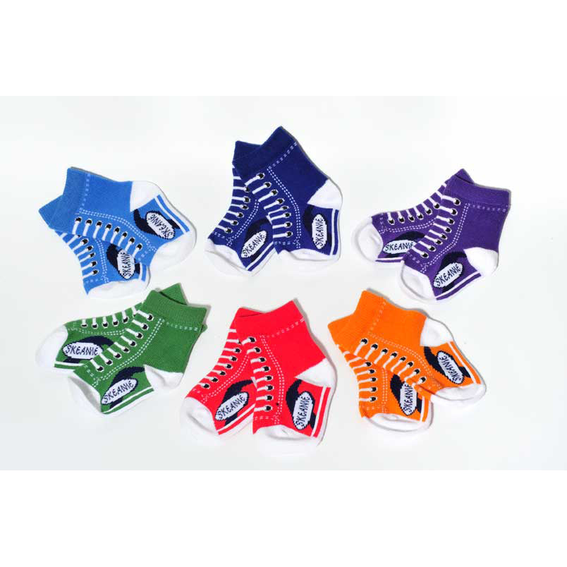Baby Socks Sneakers 6 Pack (0-12 Months) | SKEANIE
