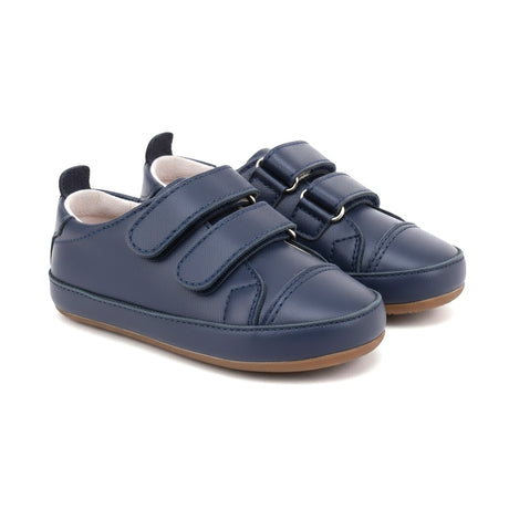 Tyler Trainers Navy, Genuine Leather Baby & Toddler First Walker Shoes, Light-Weight, Flexible Sole Pre-Walker Sneakers