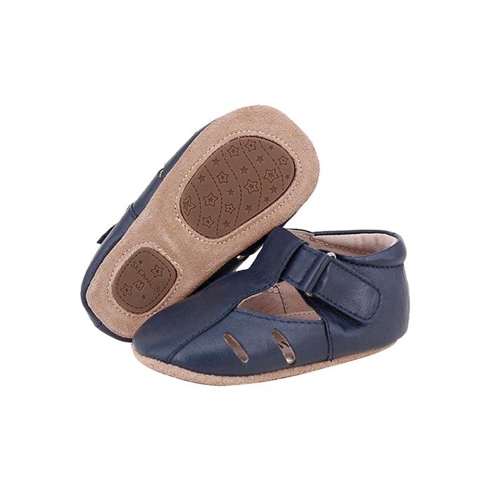 Dakota Navy Baby and Toddler First/Pre Walker Shoes